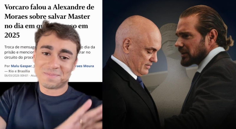 Nikolas Ferreira reage a mensagens vazadas de Vorcaro e Moraes