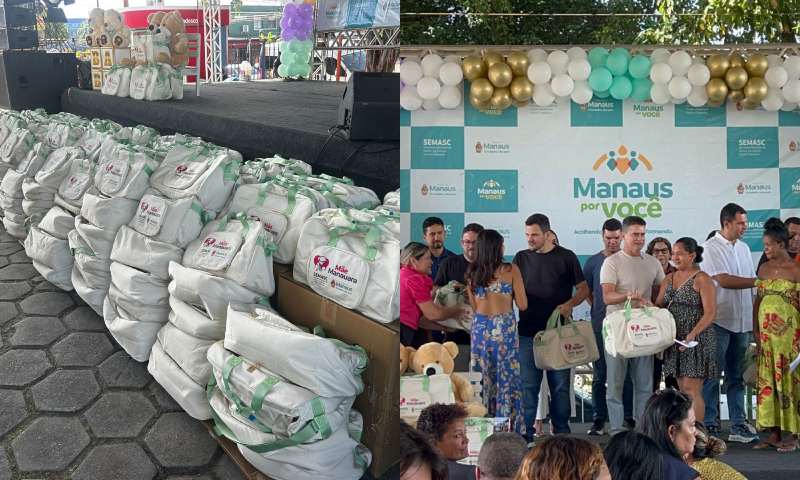 Prefeito David Almeida entrega mais 400 kits do programa Mãe Manauara para famílias