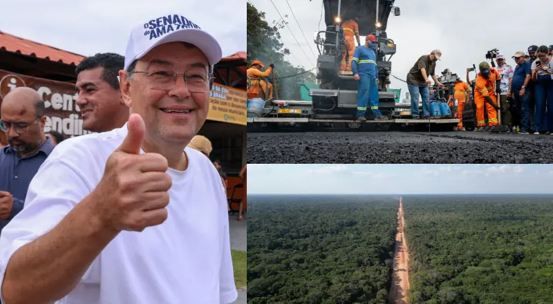 Com liderança de Eduardo Braga, avanço nas obras da BR-319