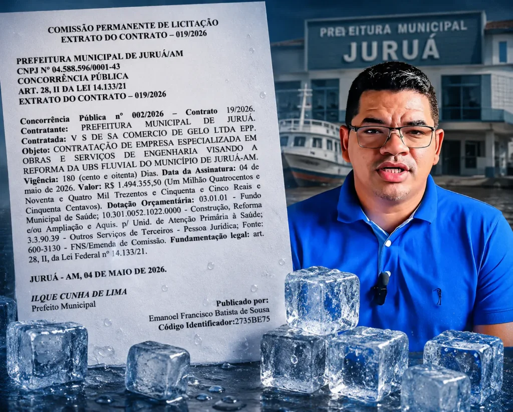 "Escândalo: empresa de gelo contrata obra com R$ 1,5 milhão"