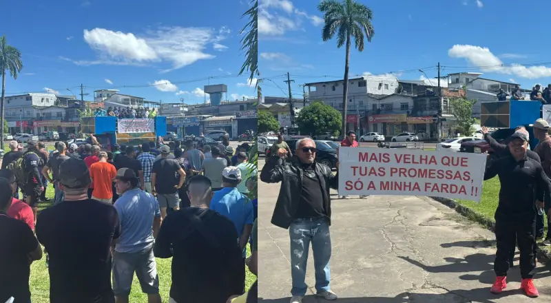 ‘Sem farda, sem data-base e sem promoção’: Protesto de PMs e Bombeiros