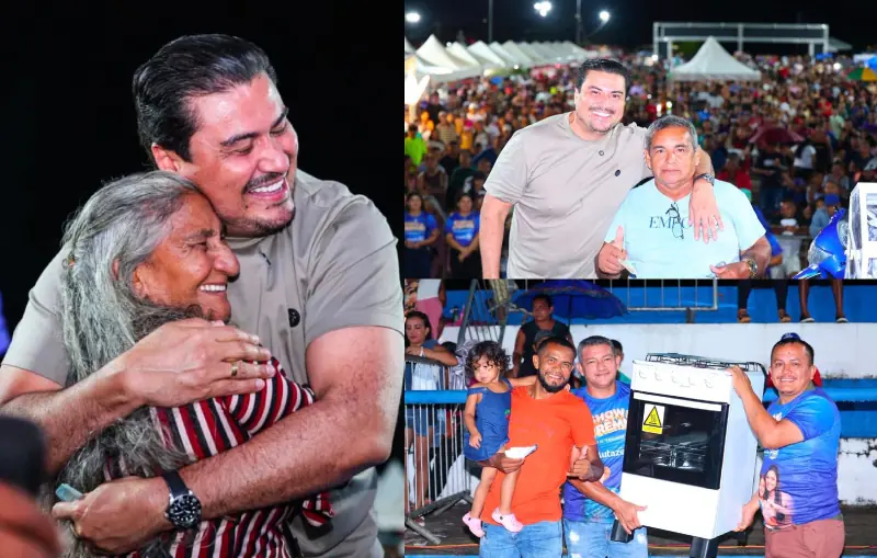 Prefeito Thomé Neto celebra Dia do Trabalhador e das Mães com alegria em Autazes