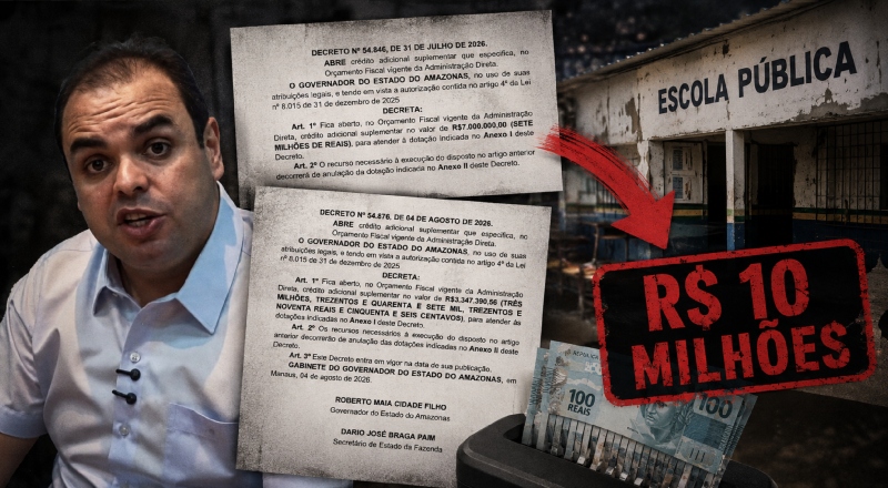 Decretos do Governo de Roberto Cidade afetam recursos escolares
