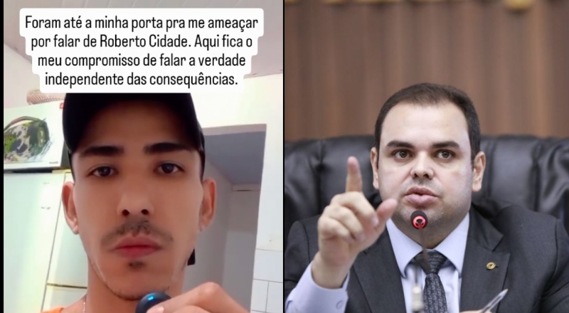 "Não vou me calar: homem relata ameaças após críticas a Roberto Cidade"