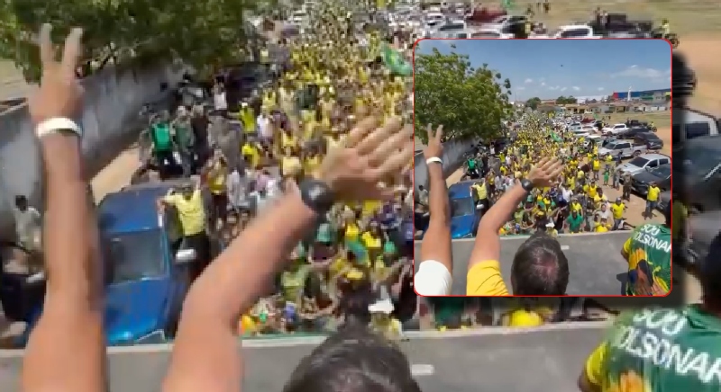 Bloquinho do 22: Multidão apoia Flávio Bolsonaro nas ruas
