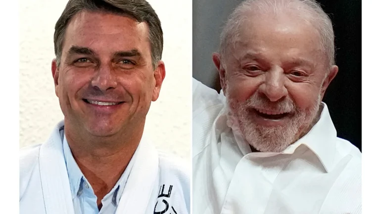 Flávio Bolsonaro aparece com 53% contra 47% de Lula em pesquisa recente