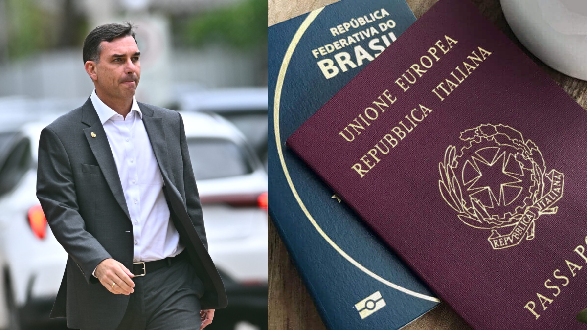 Flávio Bolsonaro usou passaporte italiano para deixar o Brasil com segurança