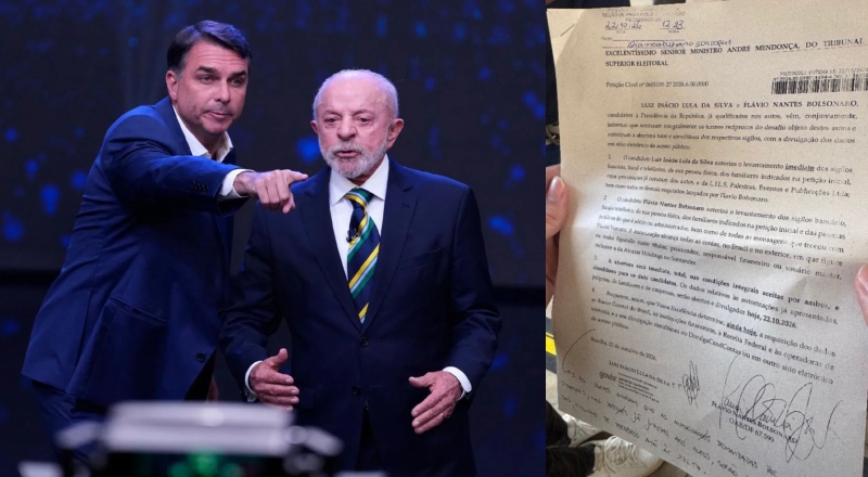 Campanha de Flávio Bolsonaro e Lula autorizam quebra de sigilo